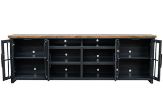 TV Stand Console For TVs Up To 100" - Black / Whiskey