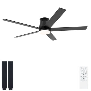 Flush Mount Ceiling Fan With Light