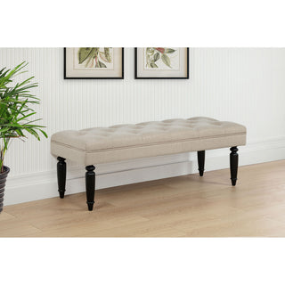 Upholstered Entryway Accent Bench - Beige