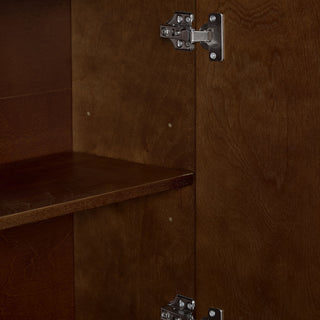 Fluted Sideboard Buffet Cabinet With 2 Doors And Adjustable Shelf, Storage Cabinet For Entryway