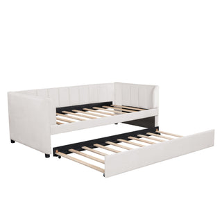 Upholstered Daybed With Ergonomic Design Backrest