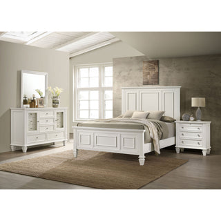 Dennis - 4 Piece Eastern King Bedroom Set - Cream White