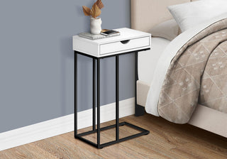 Accent Table, C - Shaped Contemporary & Modern Versatile Design