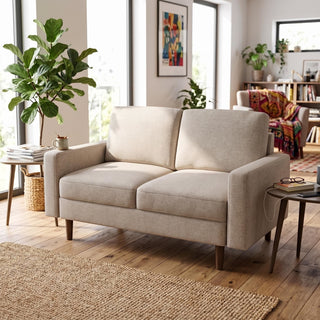 Loveseat Sofa, 2 Seat Couch With Removable Cushion For Living Room