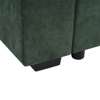 Modern L Shaped Sectional Sofa With Upholstery And Wooden Storage