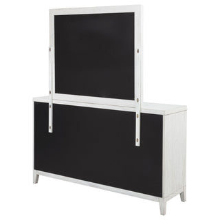 6 Drawer Dresser & Mirror - White