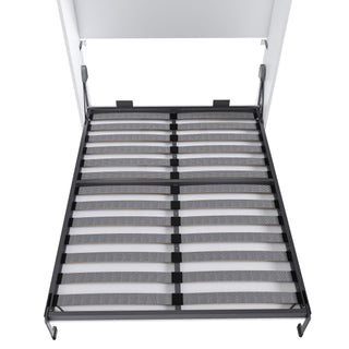 Queen Murphy Bed, Foldable Wall Bed, Space Saving Design For Bedrooms - White