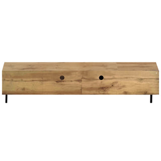 78" TV Stand For TVs Up To 85" With Closed Storage, Living Room Entertainment Center - Natural Wood