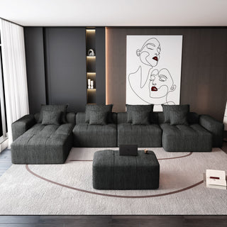 Modern Oversized Diy Combination Modular Sectional Sofa With Pillows
