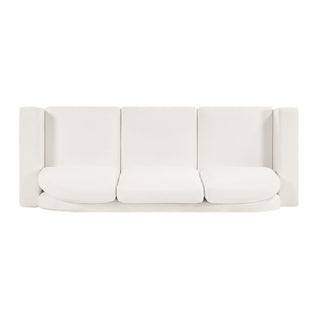 Modern 3 Seater Sofa With Curved Backrest