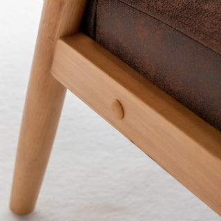 Wide Arm Chair - Brown