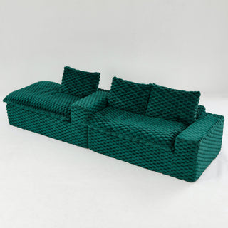 Modular Sofa, Convertible Twin Seat With Chaise Lounge