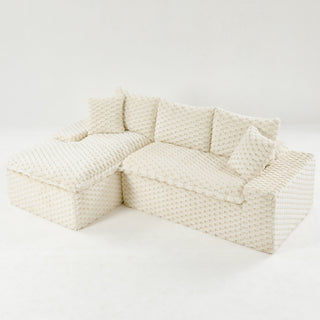 Modular Sofa, Convertible Twin Seat With Chaise Lounge