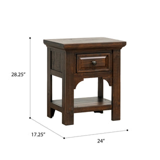 1 Drawer Nightstand - Brown