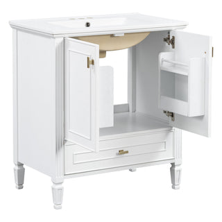 Freestanding Vanity With 1 Drawer & 2 Soft Close Doors With Door Mounted Storage