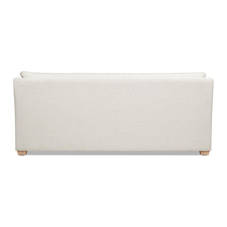Ada - Flared Arm Contemporary Sofa With Lumbar Pillows - Flax White
