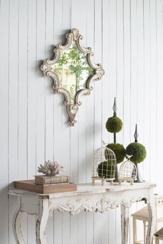 Slimline wash Console Table, For Hallway Living Room Bedroom - White Washed