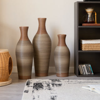 Classic And Neat Floor Vase, High Independent Flower Stand (Set of 3)
