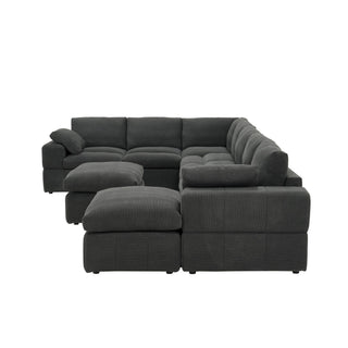 Sectional, Large Arms, Toss Pillows Included