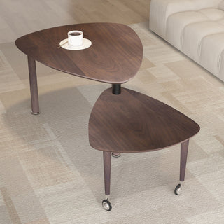 360 Degree Rotatable Coffee Table With Solid Legs