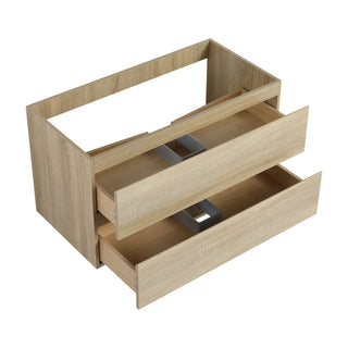 Wall Mounted Bathroom Vanity And Sink, 2 Soft Close Drawers