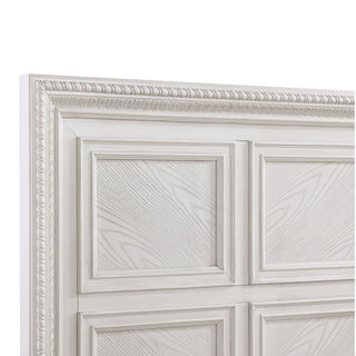 Geometric Design Headboard Panel Bed
