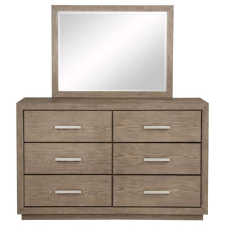 Gibbons - 6 Drawer Dresser And Mirror Set - Brown