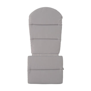 Outdoor Adirondack Chair Cushion With Water Resistant Fabric And Ties - Gray