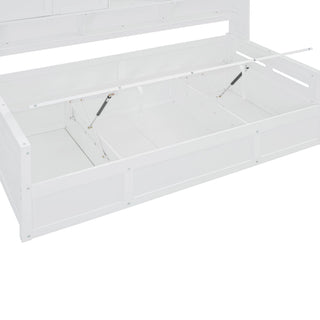Daybed With All-In-One Cabinet And Shelf