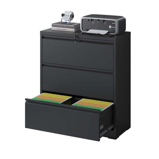 Lateral File Cabinet, Heavy Duty Filing Holds Letter/Legal/A4 Files