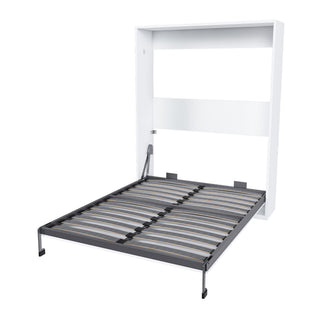 Queen Murphy Bed, Foldable Wall Bed, Space Saving Design For Bedrooms - White