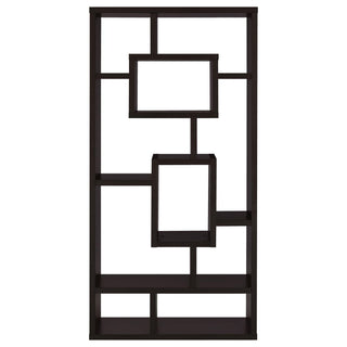 10 Shelf Open Back Bookcase - Brown