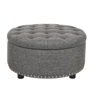Tufted Storage Ottoman With Upholstery