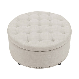 Tufted Storage Ottoman With Upholstery