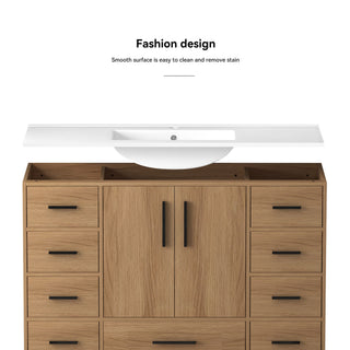 Bathroom Vanity With Abundant Storage 2 Soft Close Doors And 9 Drawers