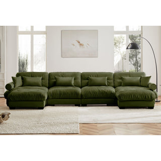 Super Comfort Oversized Modular Sectional Sofa With Movable Ottoman