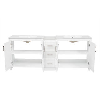 Double Sink Bathroom Vanity With Quartz Countertop