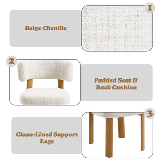 Ogin - Side Chair (Set of 2) - Beige / Gray