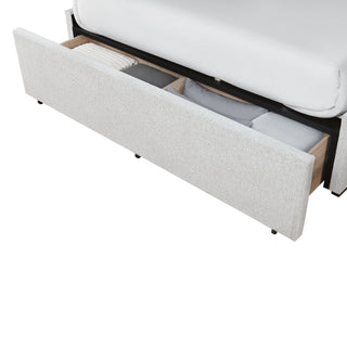 Sacha - Bed With LED And Bookcase Headboard, Built In Siderail Storage