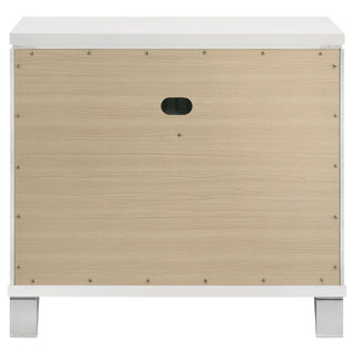 2 Drawer Nightstand With Accents - White