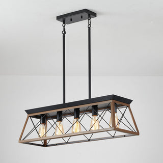 Chandelier Pendant Light For Dining Room Kitchen, 5 Light Fixture With Adjustable Height