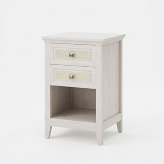 Nightstand With 2 Drawers Bedside Table