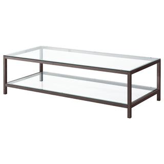 Natasha - 2 Piece Coffee Table Set - Nickel