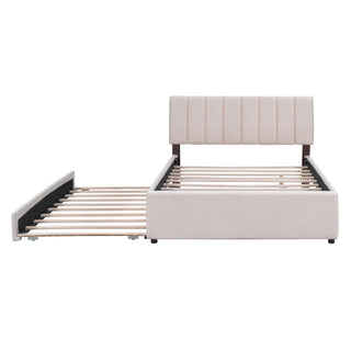 Upholstered Platform Bed With Trundle