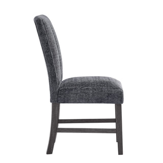 Dining Chair With Padded Seating And Back (Set of 2) - Dark Gray