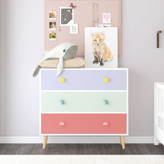 3 Drawer Dresser, Storage Cabinet With Anti Tip Safety