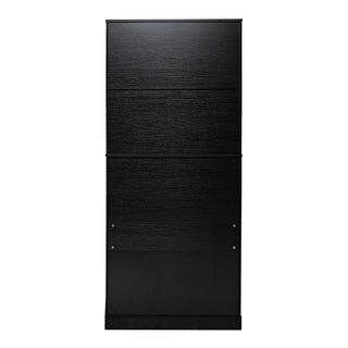 Fluted Kitchen Pantry Cabinet With 3 Keyboard Drawers & 6 Adjustable Door Shelves