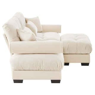 Super Comfort Oversized Modular Sectional Sofa With Movable Ottoman