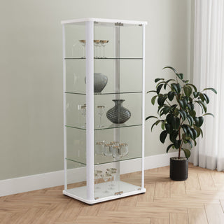 Nevra - 4 Shelf Display LED Curio Cabinet
