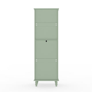 Storage Cabinet, Freestanding Curio Cabinet With Grid Doors & Drawer, Pantry Display Cabinet For Kitchen